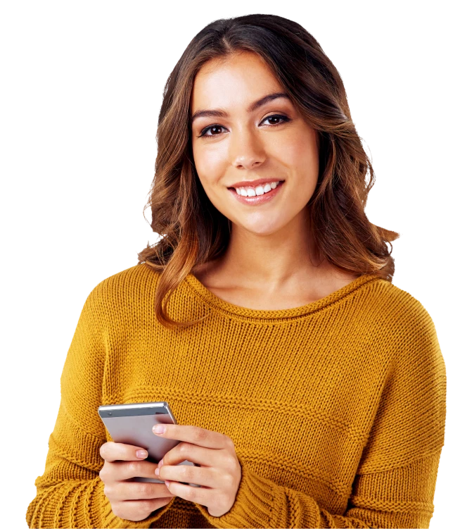 Girl Holding a Celphone